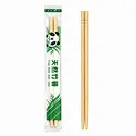 Disposable eco-friendly round bamboo chopsticks, cello wrapped